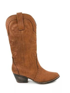 Sugar Tammy Cognac Western Boots